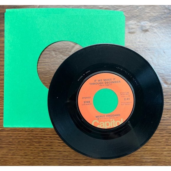 Merle Haggard If We Make it Through December / Bobby Wants a Puppy 45 Country - Picture 3 of 4